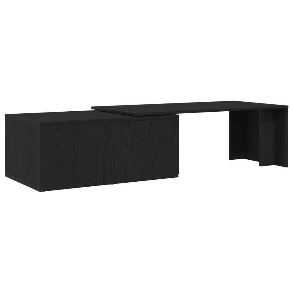 Produktbild för Kaffeebord Svart Ek 150 x 50 x 35 cm Konstruerat trä