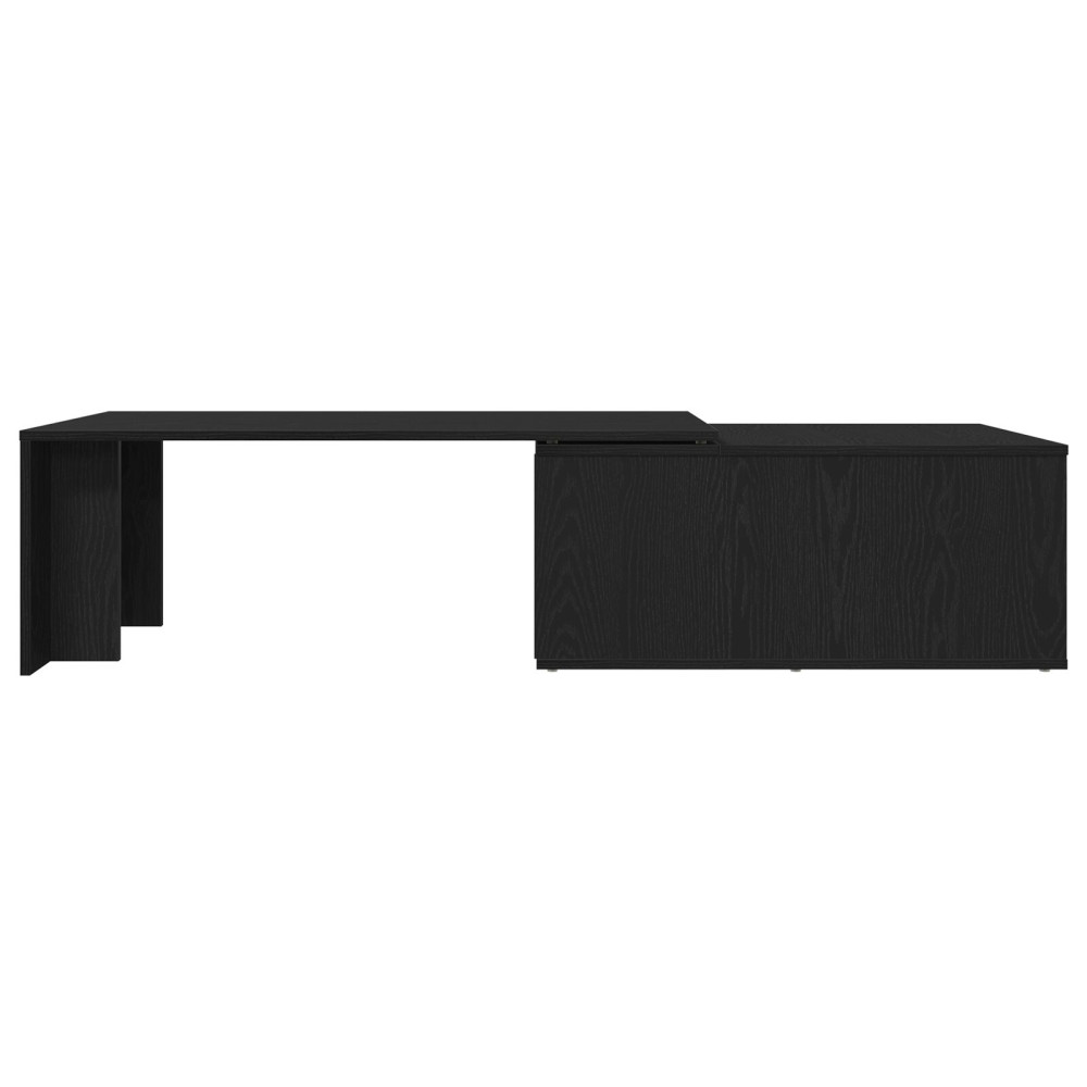 Produktbild för Kaffeebord Svart Ek 150 x 50 x 35 cm Konstruerat trä