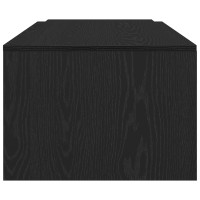 Produktbild för Kaffeebord Svart Ek 150 x 50 x 35 cm Konstruerat trä