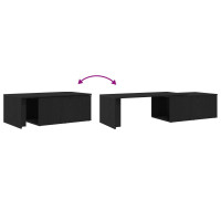 Produktbild för Kaffeebord Svart Ek 150 x 50 x 35 cm Konstruerat trä