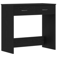 Produktbild för Skrivbord med låda Svart Ek 80 x 40 x 75 cm Konstruerat trä