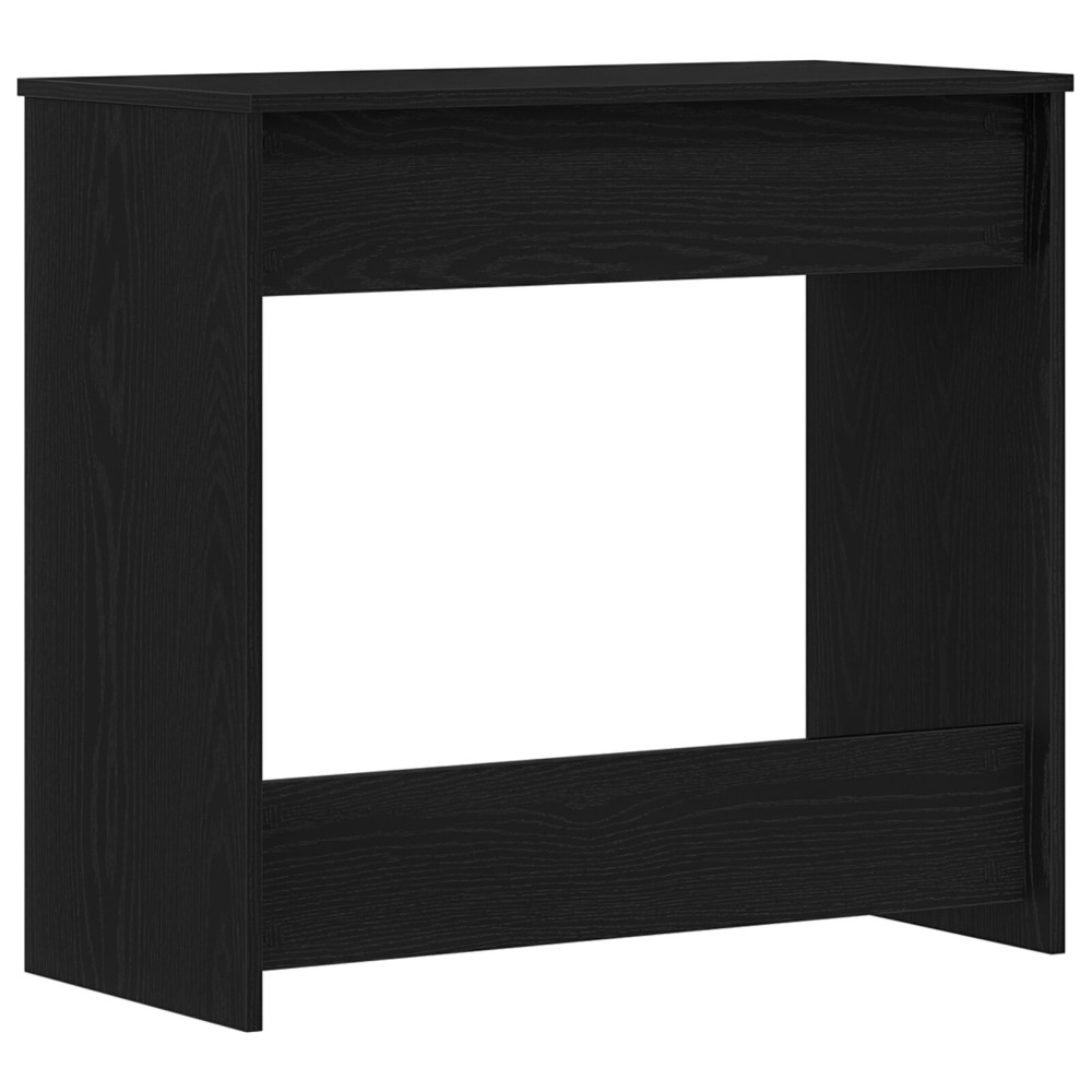 Produktbild för Skrivbord med låda Svart Ek 80 x 40 x 75 cm Konstruerat trä