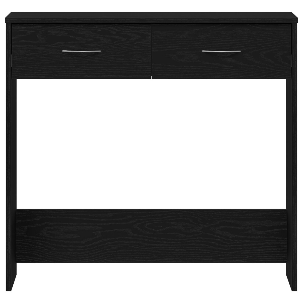 Produktbild för Skrivbord med låda Svart Ek 80 x 40 x 75 cm Konstruerat trä
