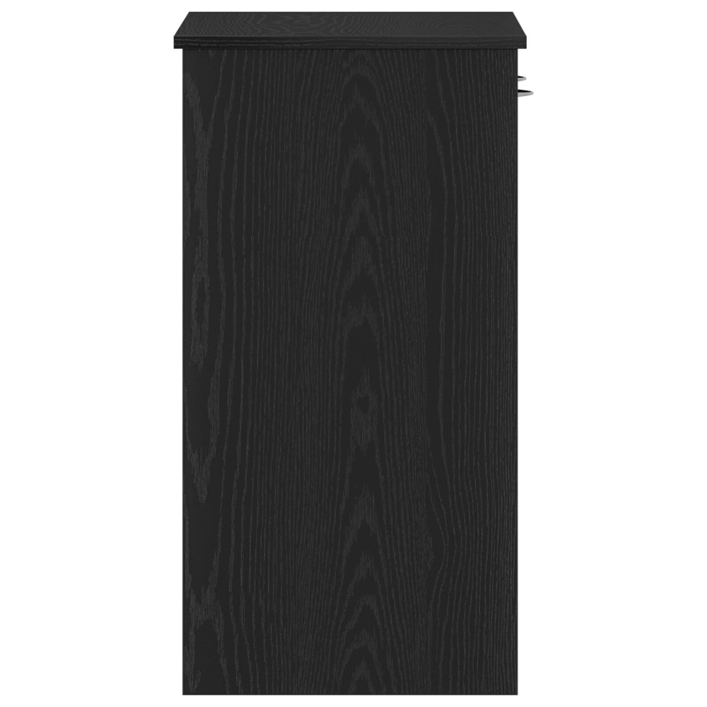Produktbild för Skrivbord med låda Svart Ek 80 x 40 x 75 cm Konstruerat trä