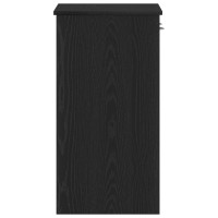 Produktbild för Skrivbord med låda Svart Ek 80 x 40 x 75 cm Konstruerat trä