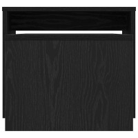 Produktbild för Satsbord Svart Ek 100 x 48 x 40 cm Konstruerat trä