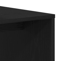 Produktbild för Satsbord Svart Ek 100 x 48 x 40 cm Konstruerat trä