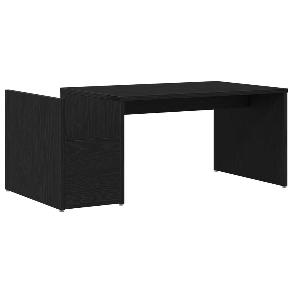 Produktbild för Kaffeebord Svart Ek 90 x 45 x 35 cm Konstruerat trä