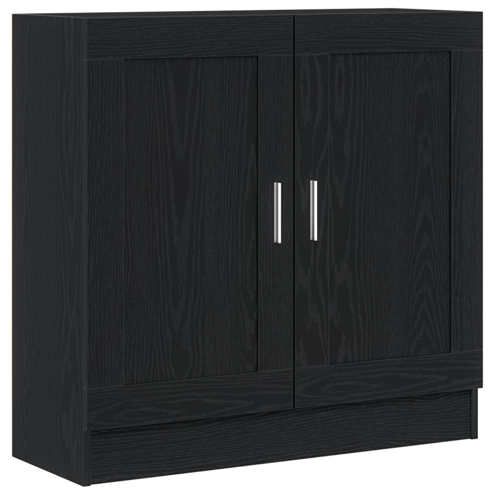 Produktbild för Bokskåp Svart Ek 82,5 x 30,5 x 80 cm Konstruerat trä