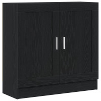 Produktbild för Bokskåp Svart Ek 82,5 x 30,5 x 80 cm Konstruerat trä
