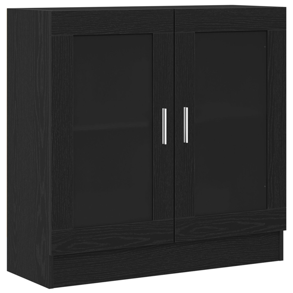 Produktbild för Bokskåp Svart Ek 82,5 x 30,5 x 80 cm Konstruerat trä