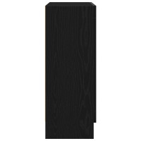 Produktbild för Bokskåp Svart Ek 82,5 x 30,5 x 80 cm Konstruerat trä
