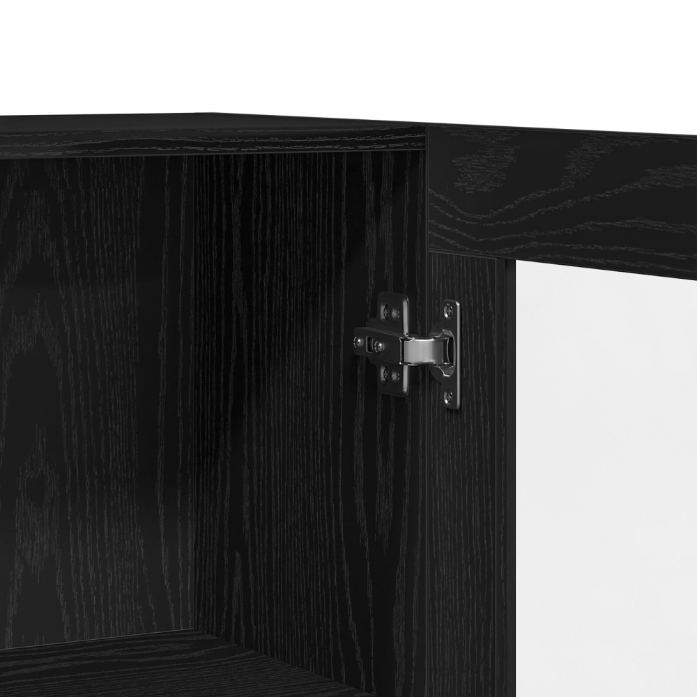 Produktbild för Bokskåp Svart Ek 82,5 x 30,5 x 80 cm Konstruerat trä