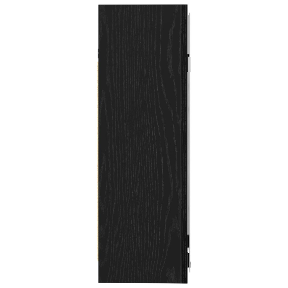 Produktbild för Badrumsspegelskåp Svart Ek 62,5 x 20,5 x 64 cm Konstruerat trä