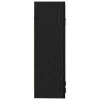 Produktbild för Badrumsspegelskåp Svart Ek 62,5 x 20,5 x 64 cm Konstruerat trä