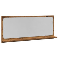 Produktbild för Spegelhylla Gammalt trä 90 x 10,5 x 37 cm Konstruerat trä