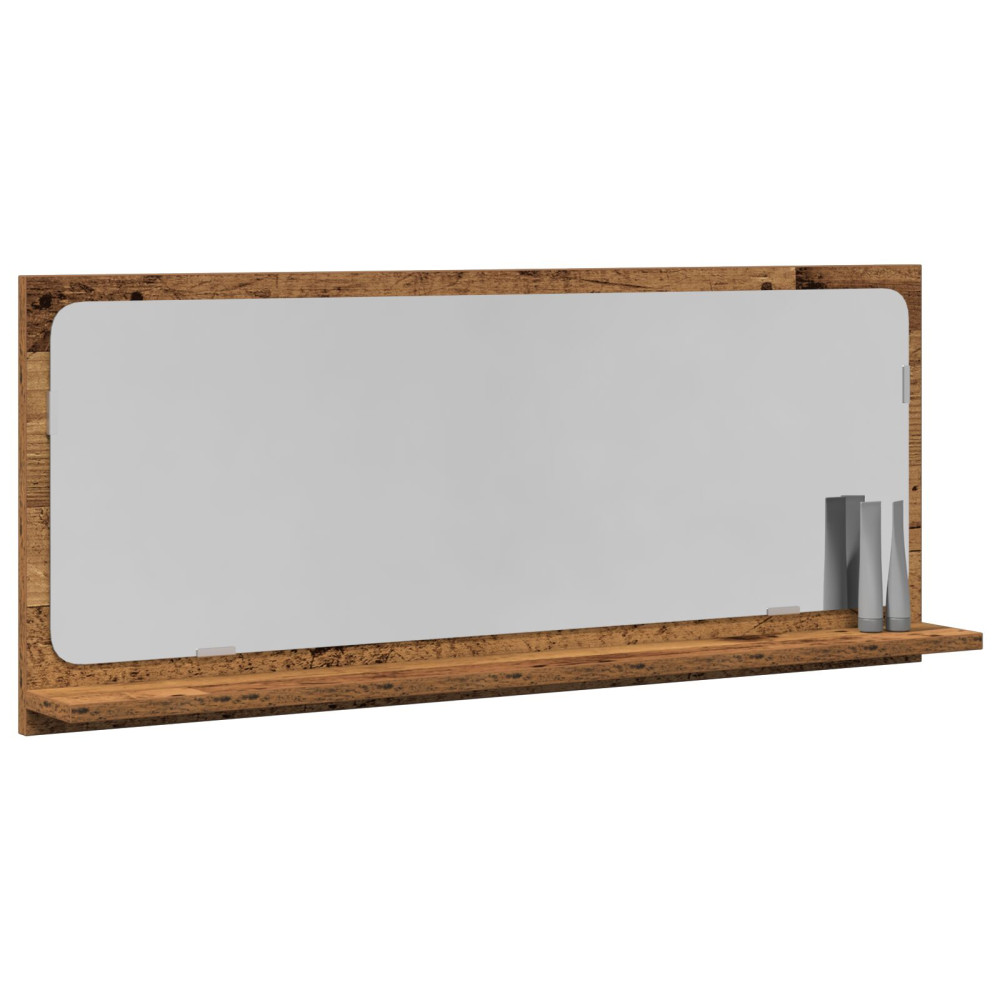 Produktbild för Spegelhylla Gammalt trä 90 x 10,5 x 37 cm Konstruerat trä