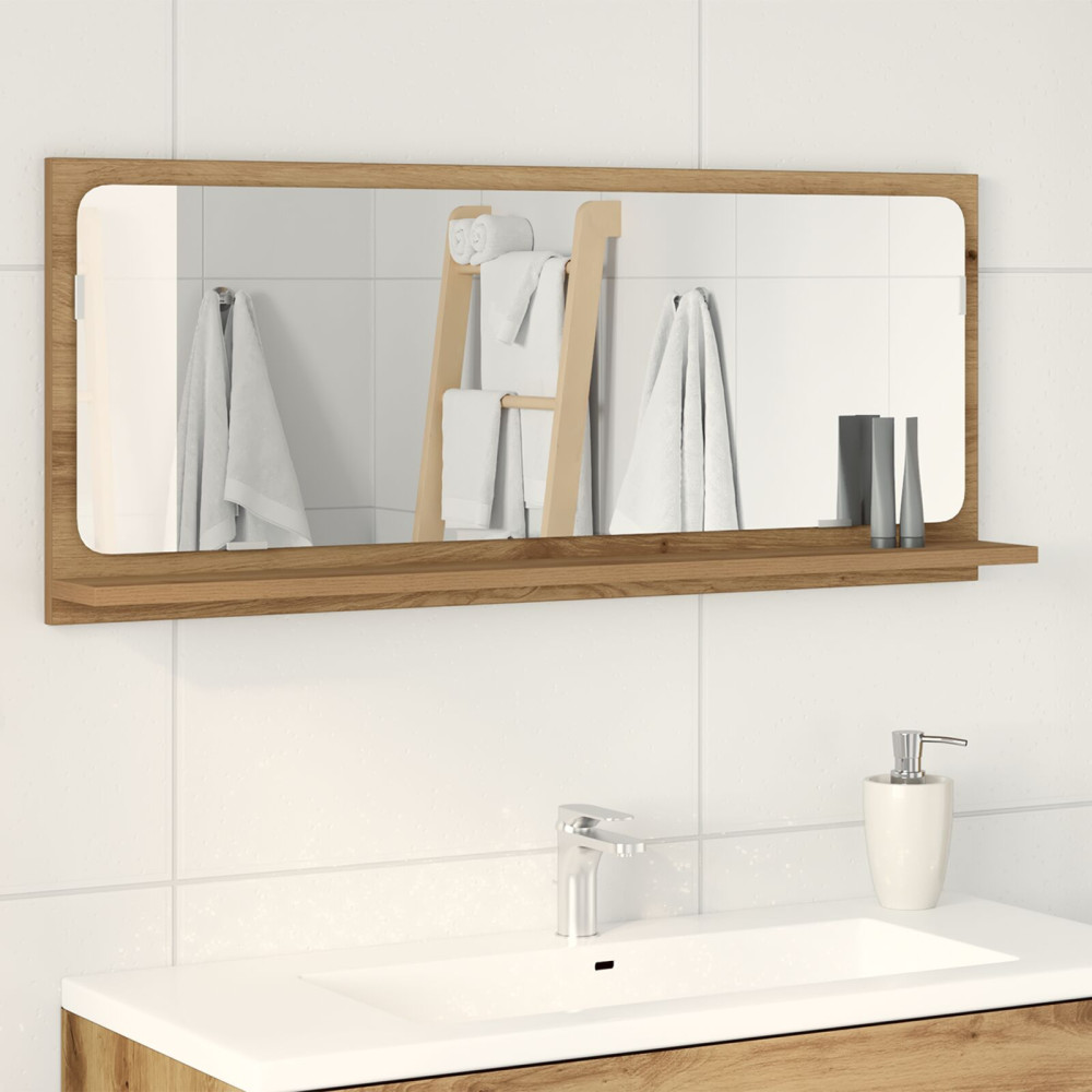 Produktbild för Spegelhylla artisan ek 90 x 10,5 x 37 cm Konstruerat trä