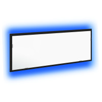 Produktbild för LED Badrumsspegel Väggmonterad Svart Ek 100 x 8,5 x 37 cm Glas