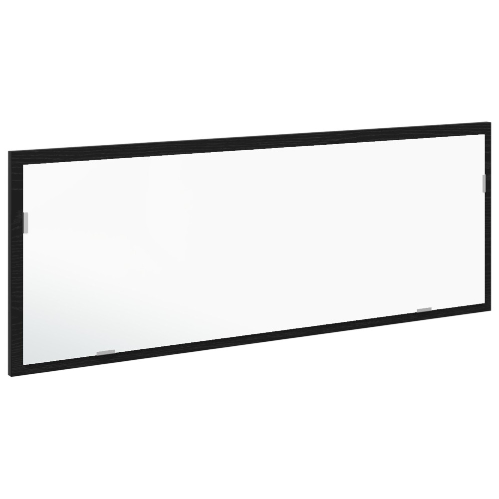Produktbild för LED Badrumsspegel Väggmonterad Svart Ek 100 x 8,5 x 37 cm Glas