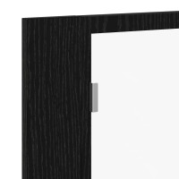 Produktbild för Badrumsspegelskåp Svart Ek 60 x 12 x 45 cm Konstruerat trä