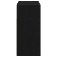Produktbild för Sideboard Svart Ek 80 x 35 x 75 cm Konstruerat trä