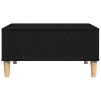 Produktbild för Kaffeebord Svart Ek 60 x 60 x 30 cm Konstruerat trä