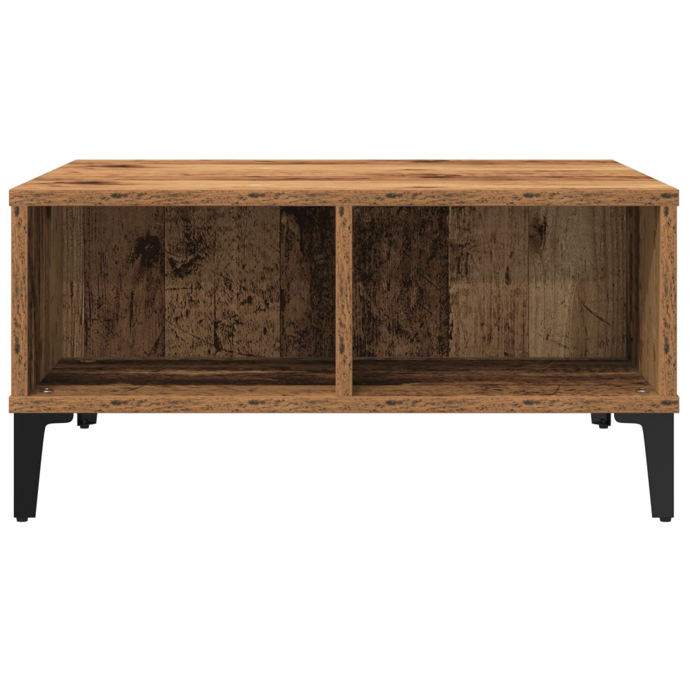Produktbild för Kaffeebord Gammalt trä 60 x 60 x 30 cm