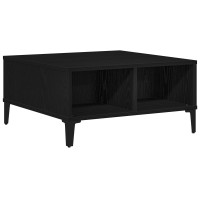 Produktbild för Kaffeebord Svart Ek 60 x 60 x 30 cm