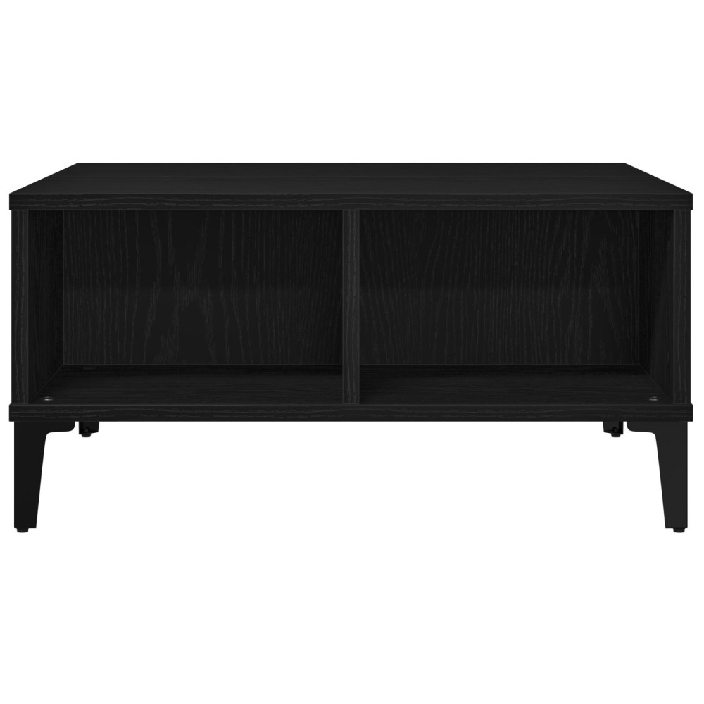Produktbild för Kaffeebord Svart Ek 60 x 60 x 30 cm