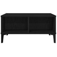 Produktbild för Kaffeebord Svart Ek 60 x 60 x 30 cm