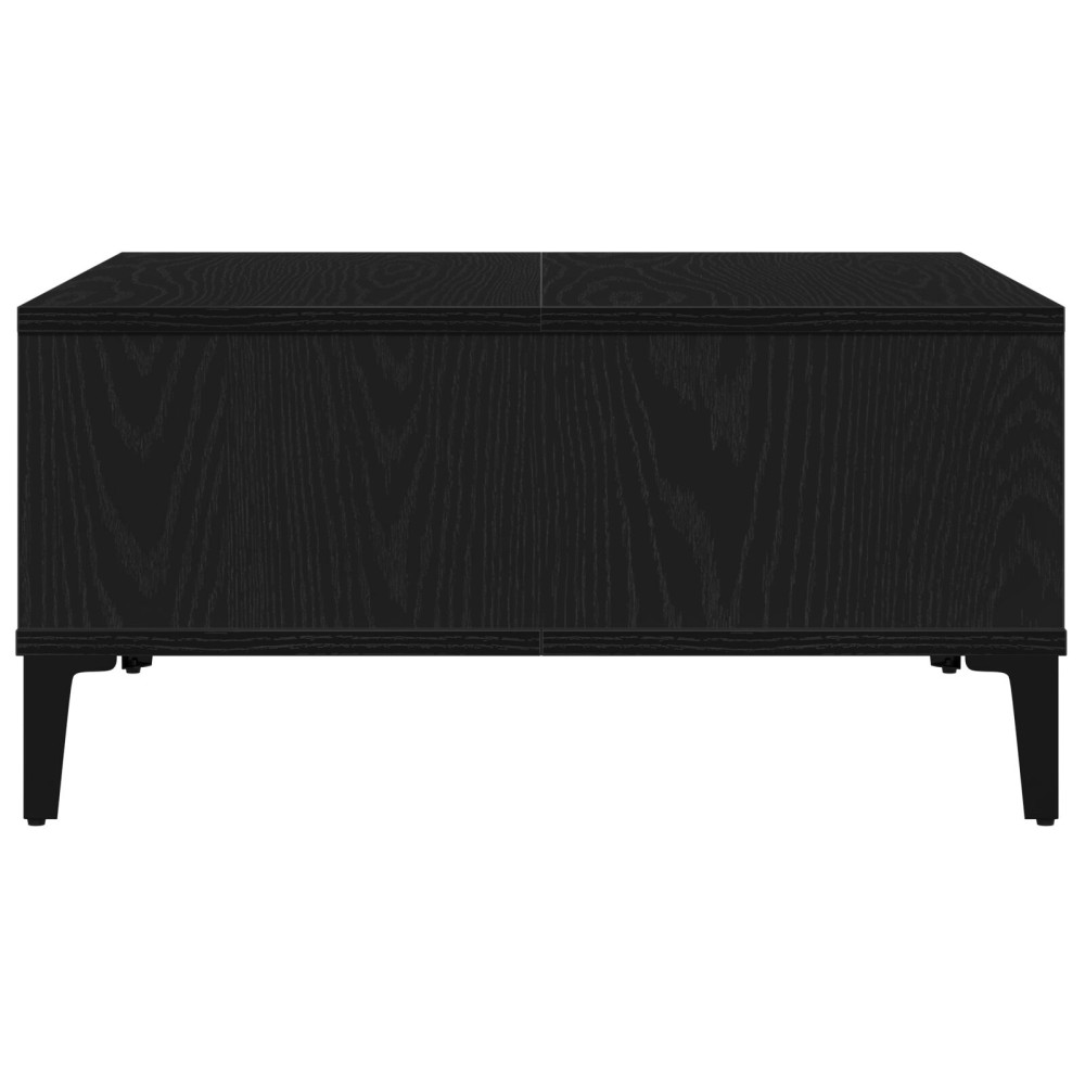 Produktbild för Kaffeebord Svart Ek 60 x 60 x 30 cm