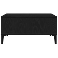 Produktbild för Kaffeebord Svart Ek 60 x 60 x 30 cm