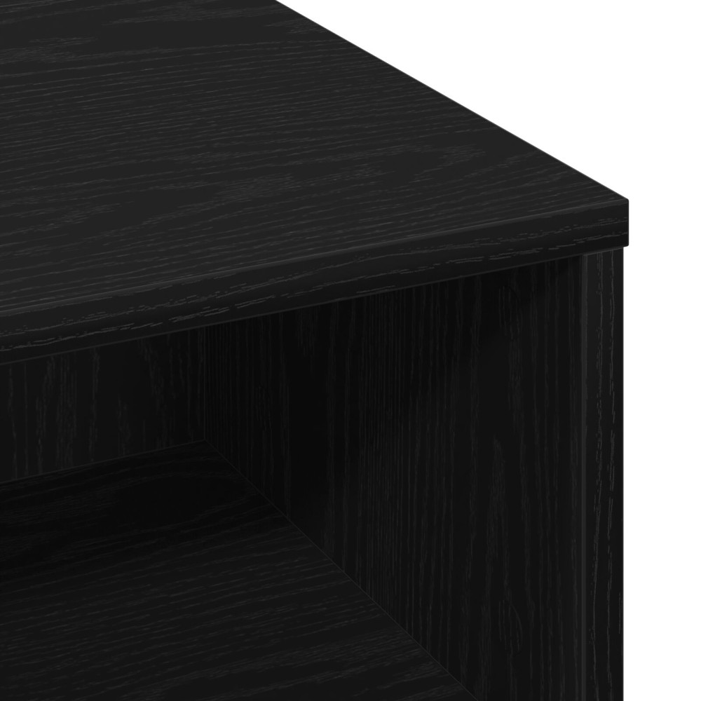 Produktbild för Kaffeebord Svart Ek 60 x 60 x 30 cm