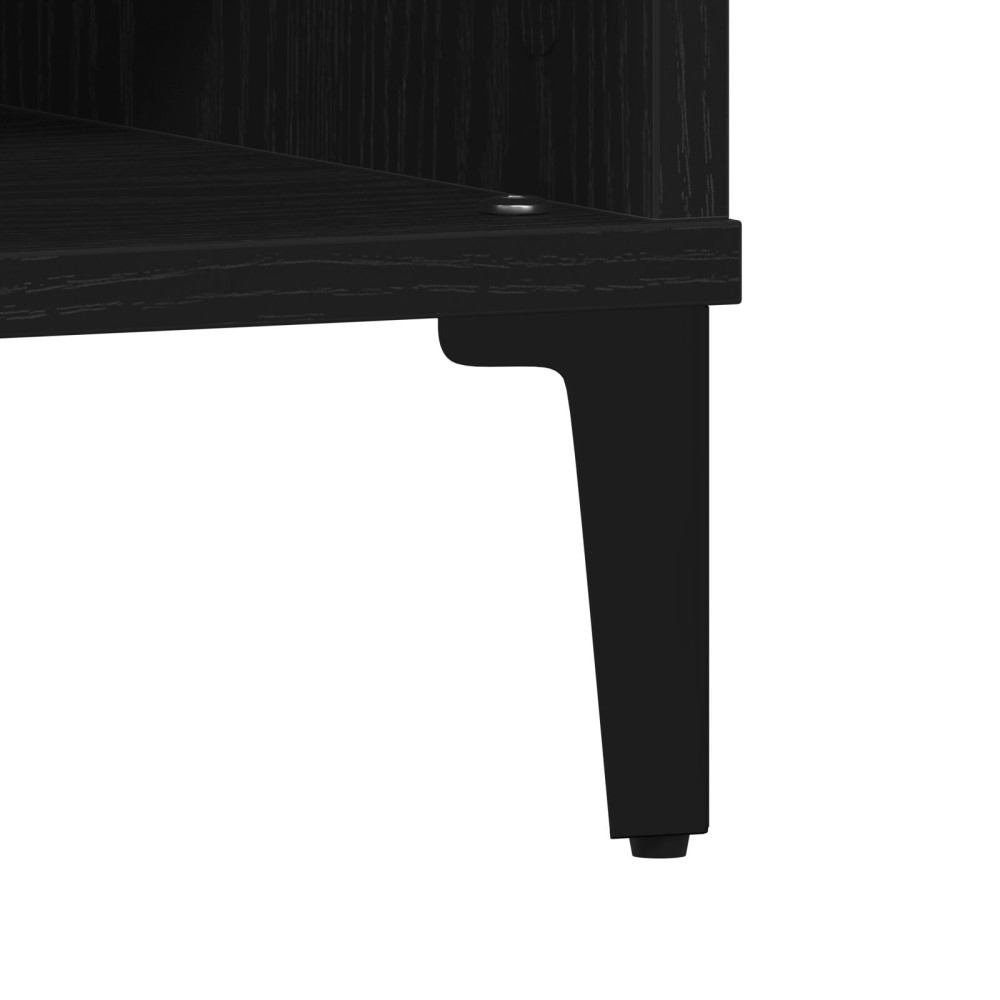Produktbild för Kaffeebord Svart Ek 60 x 60 x 30 cm