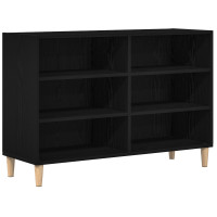 Produktbild för Sideboard Svart Ek 103,5 x 35 x 70 cm Konstruerat trä