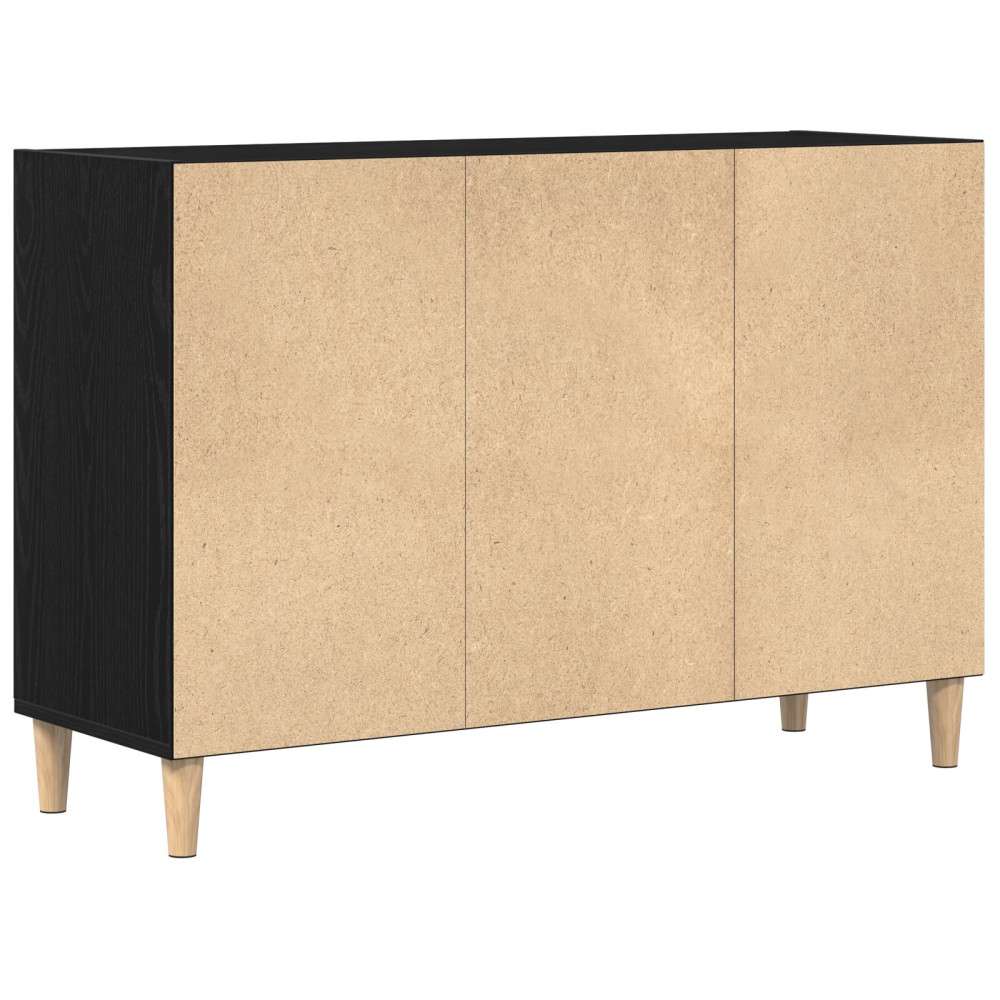 Produktbild för Sideboard Svart Ek 103,5 x 35 x 70 cm Konstruerat trä