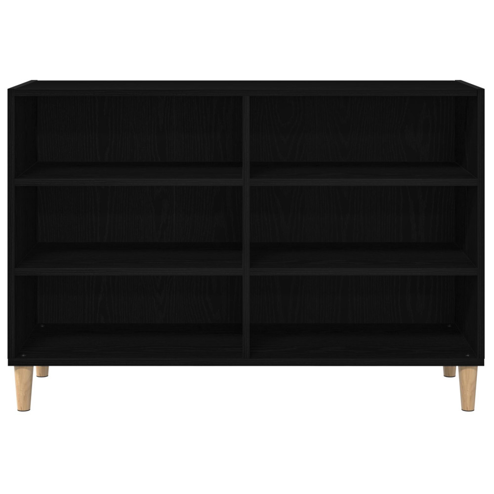 Produktbild för Sideboard Svart Ek 103,5 x 35 x 70 cm Konstruerat trä