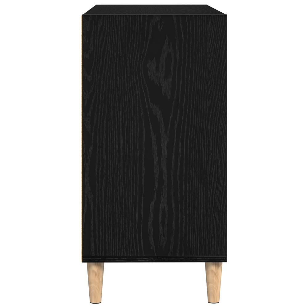 Produktbild för Sideboard Svart Ek 103,5 x 35 x 70 cm Konstruerat trä