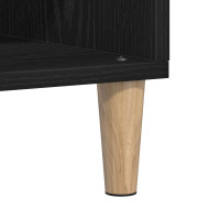 Produktbild för Sideboard Svart Ek 103,5 x 35 x 70 cm Konstruerat trä