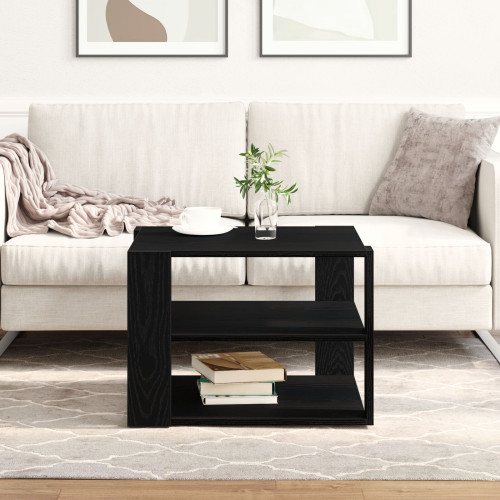 vidaXL Kaffeebord Svart Ek 58 x 58 x 40 cm Konstruerat trä