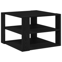 Produktbild för Kaffeebord Svart Ek 58 x 58 x 40 cm Konstruerat trä