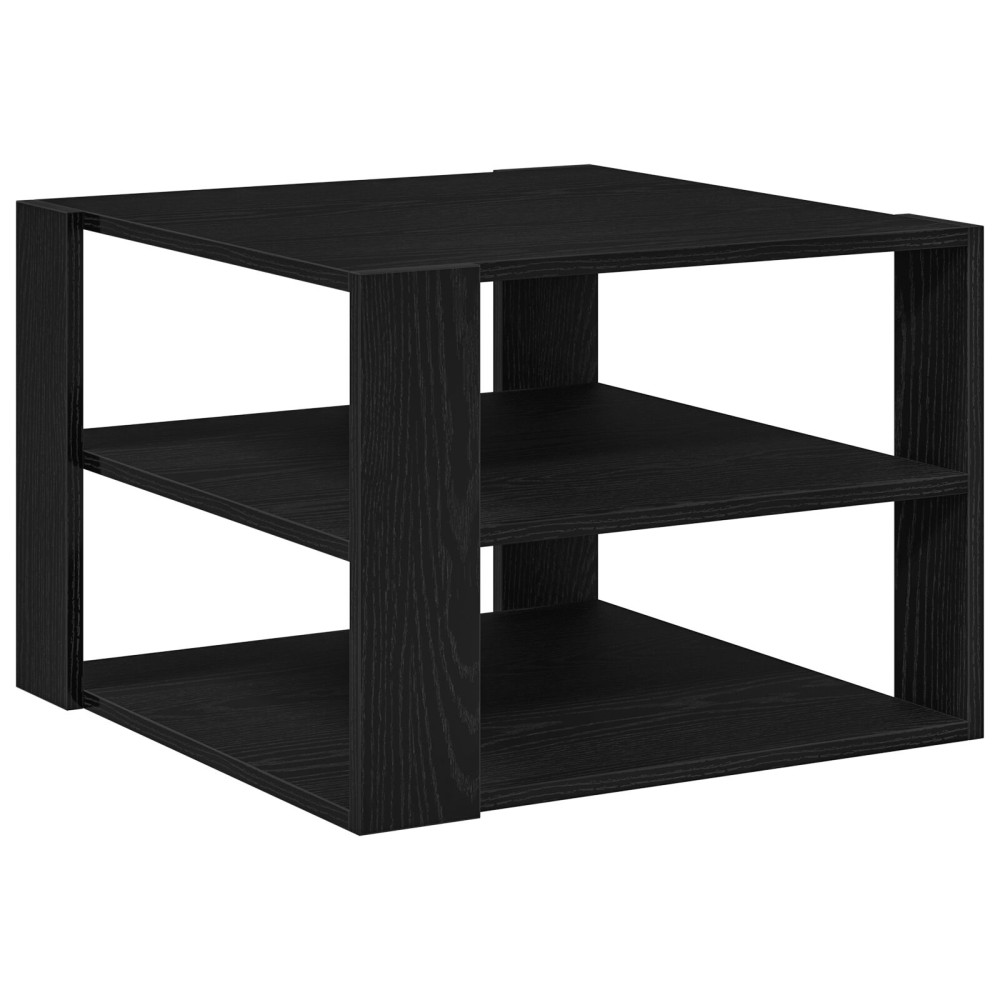Produktbild för Kaffeebord Svart Ek 58 x 58 x 40 cm Konstruerat trä