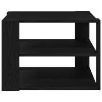 Produktbild för Kaffeebord Svart Ek 58 x 58 x 40 cm Konstruerat trä
