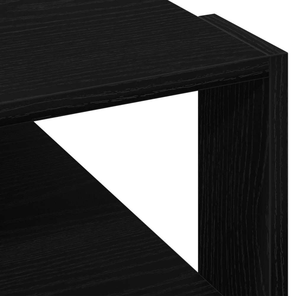 Produktbild för Kaffeebord Svart Ek 58 x 58 x 40 cm Konstruerat trä