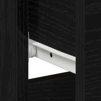 Produktbild för Nattduksbord 2 pcs Svart Ek 40 x 40 x 50 cm Konstruerat trä