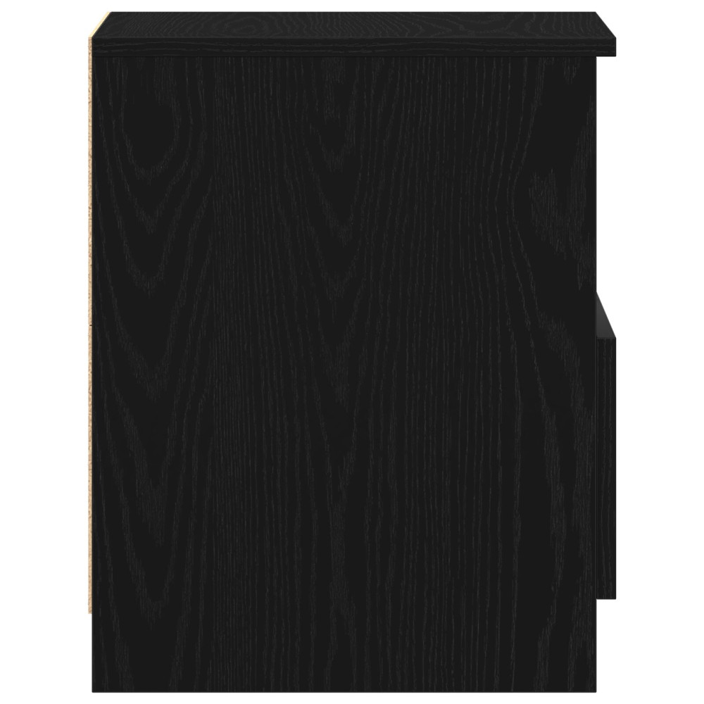 Produktbild för Nattduksbord 2 pcs Svart Ek 40 x 40 x 50 cm Konstruerat trä