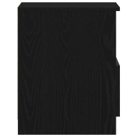 Produktbild för Nattduksbord 2 pcs Svart Ek 40 x 40 x 50 cm Konstruerat trä