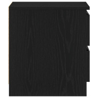 Produktbild för Nattduksbord 2 pcs Svart Ek 50 x 40 x 43,5 cm Konstruerat trä