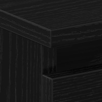 Produktbild för Nattduksbord 2 pcs Svart Ek 50 x 40 x 43,5 cm Konstruerat trä